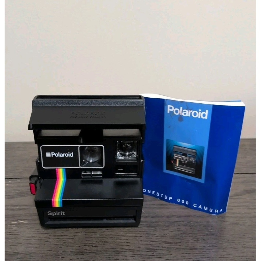 Polaroid One Step Flash 600 Instant Film Camera Built in Flash Strap - Tested